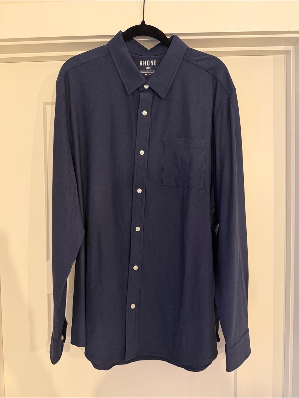RHONE Navy WFH Button-Down Shirt